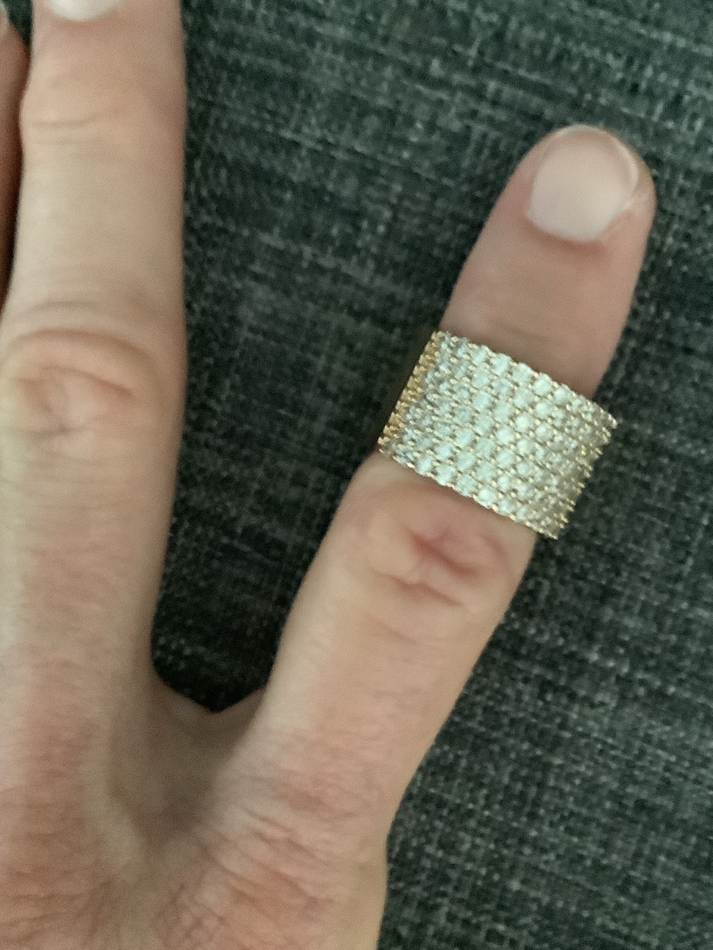 Park Lane Gold Wide Pavé Crystal Band